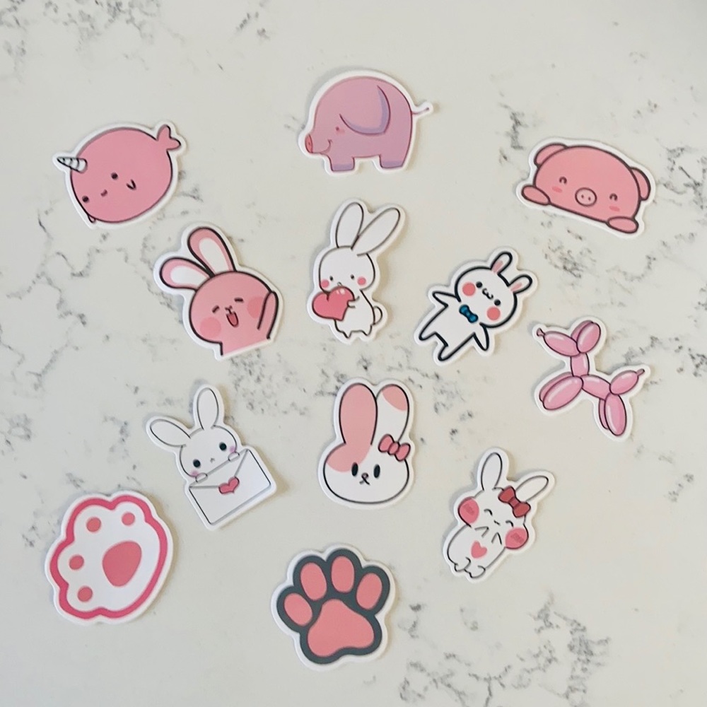 Pink 50 Pieces Cute Sticker Bundle - Picture 13 of 16